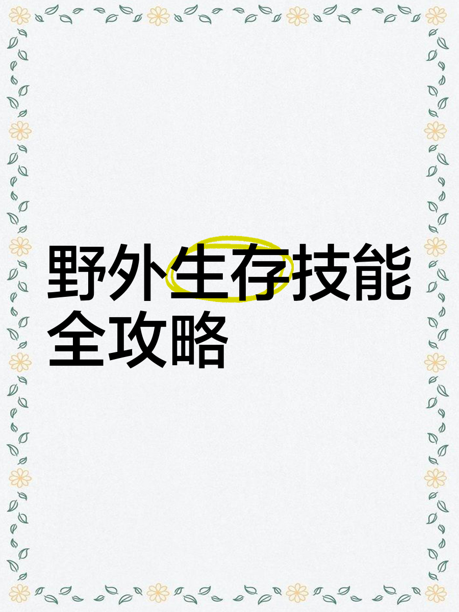 大型野外生存竞技，挑战荒野生存技能